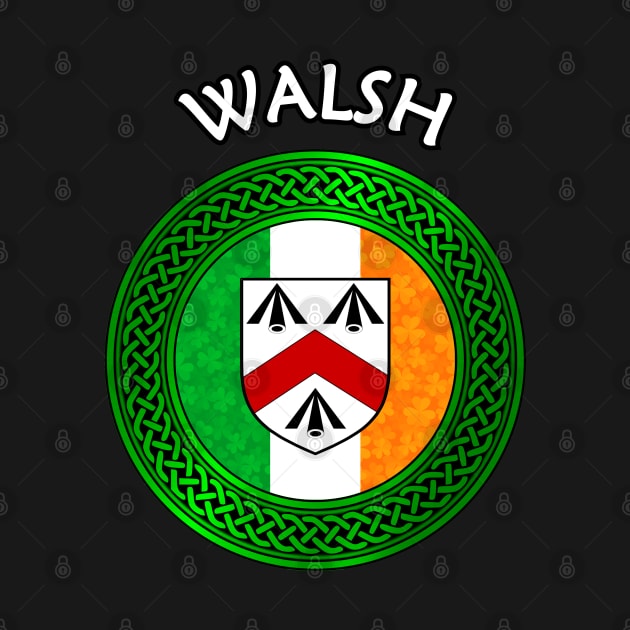 Irish Flag Shamrock Celtic Knot - Walsh by Taylor'd Designs