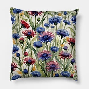 Field of Cornflowers Pillow