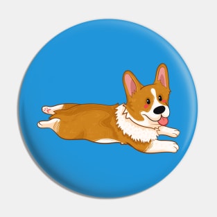 Corgi Sploot Pin