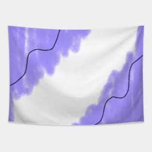 Purple watercolor abstract art design Tapestry