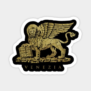 Leone di San Marco of Venezia - Vintage Gold Magnet