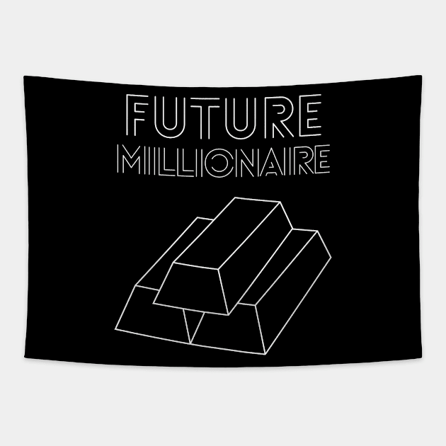 Future Millionaire - gold bricks Tapestry by RIVEofficial