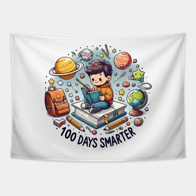 100th Day Of School Smarter Books Total Solar Eclipse Tapestry by click2print