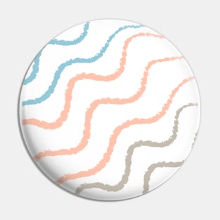 Breeze, Coral, Sand Waves Beach Pattern Pin