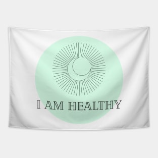 Affirmation Collection - I Am Healthy (Green) Tapestry