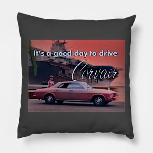 It's a Good Day To Drive - Corvair Monza Sedan Pillow