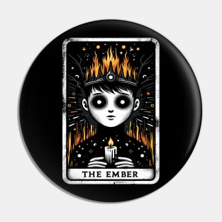 The Ember Emperor Burn Flame Funny Tarot Card Pun Horoscope Pin