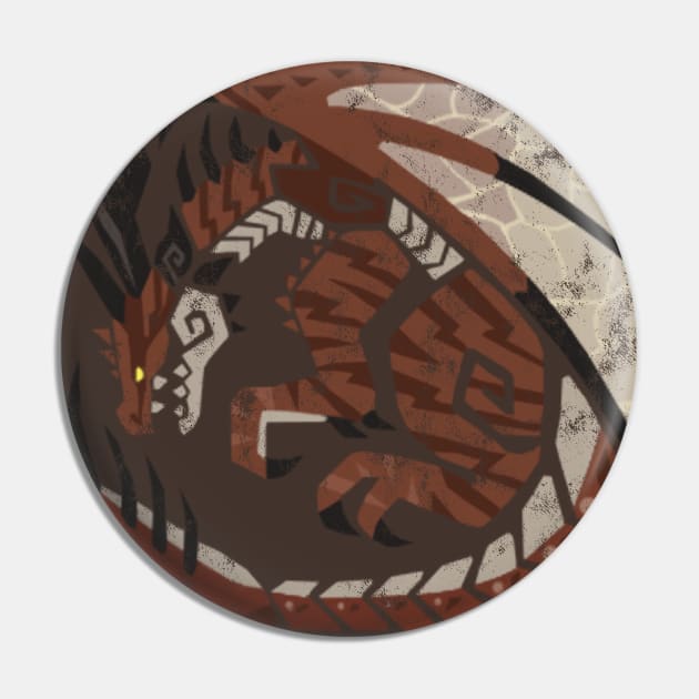 Monster Hunter World Iceborne Safi'jiiva Kanji Icon Pin by StebopDesigns