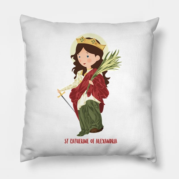Saint Catherine of Alexandria Pillow by AlMAO2O