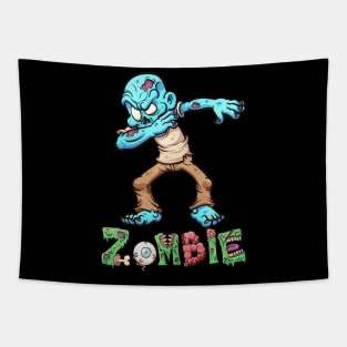 Dabbing Zombie T shirt Halloween Boys Kids Dab Funny Zombies Tapestry