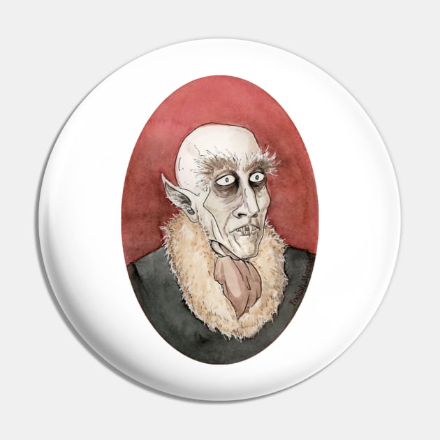 Count Orlock Premium Pin by tazannaophelia