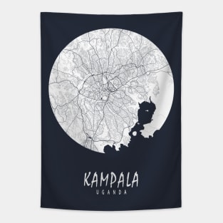 Kampala, Uganda City Map - Full Moon Tapestry