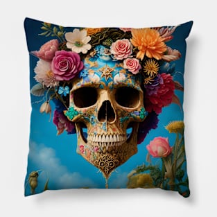 Floral skull. Pillow