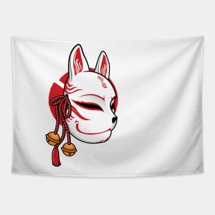 Japanese kitsune mask Tapestry