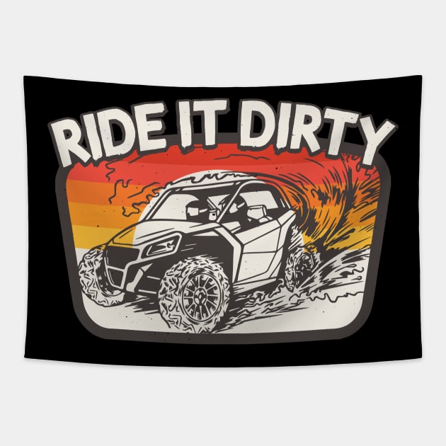 Offroad Motorsport ATV Quad Driver Tapestry by Foxxy Merch