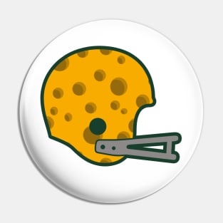 Retro Wisconsin Cheese Helmet - white Pin