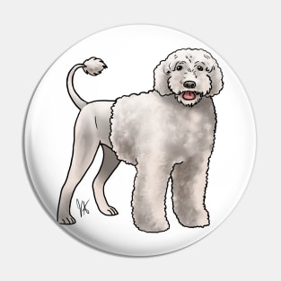 Dog - Portuguese Water Dog - White Lion Cut Pin