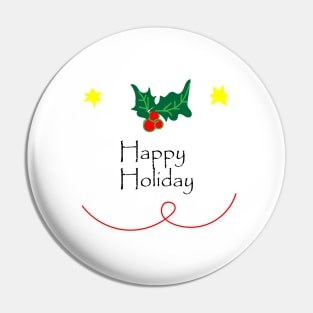 Happy Holiday Pin