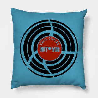 Make Music Not War (Dark) Pillow