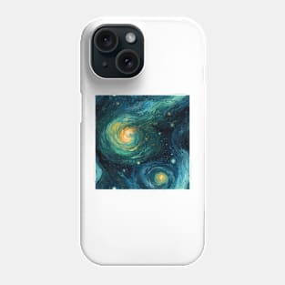 Van Gogh Starry Night Outer Space Pattern 19 Phone Case