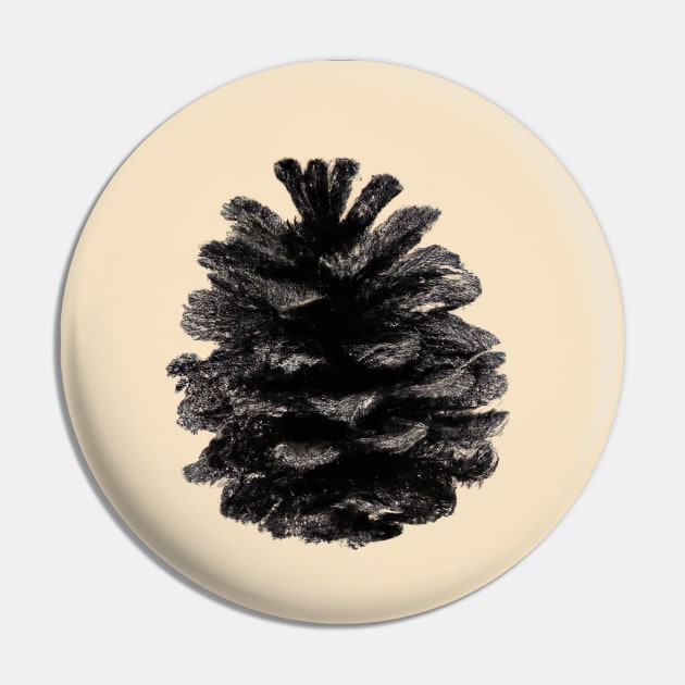 Black Pinecone Pin by maxcode