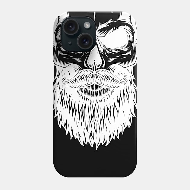 Skull Face Phone Case by aquariart