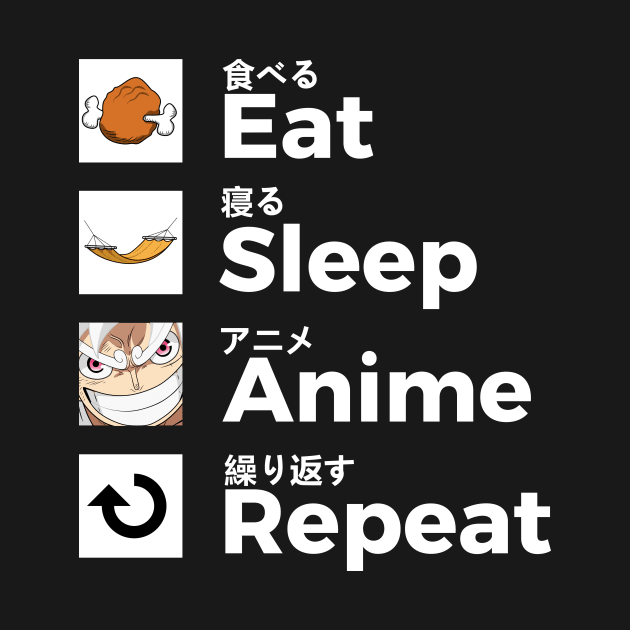 Eat Sleep Anime Repeat Again by zerooneproject