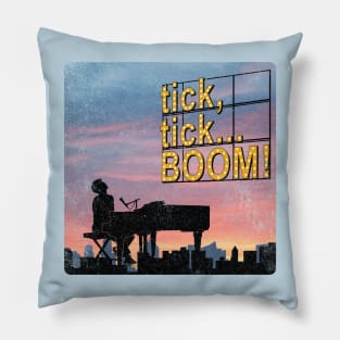 TICK, TICK... BOOM! (a la "Merrily We Roll Along") Pillow