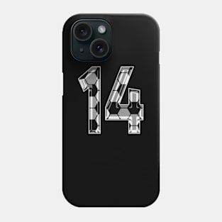 Soccer Number 14 Soccer Jersey #14 Soccer Mom Player Fan Phone Case