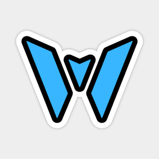 W Letter Sign Design Element Vector Magnet