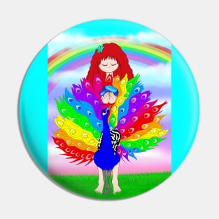 Crystal fairy and peacock friend Pin