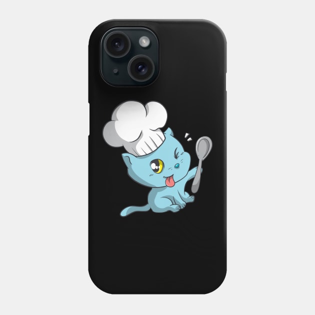 Chef Kitty Funny Cook Cat Lover Cooking Phone Case by Foxxy Merch