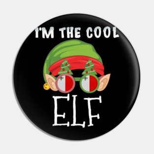 Christmas  I'm The Cool Maltese Elf - Gift for Maltese From Malta Pin