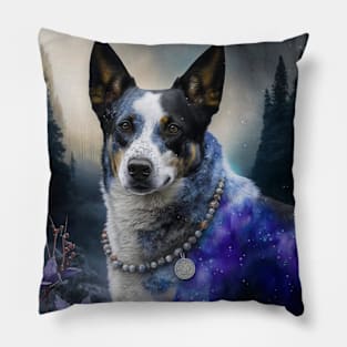 Enchanted Painting Of  Australian Cattle Dog Pillow