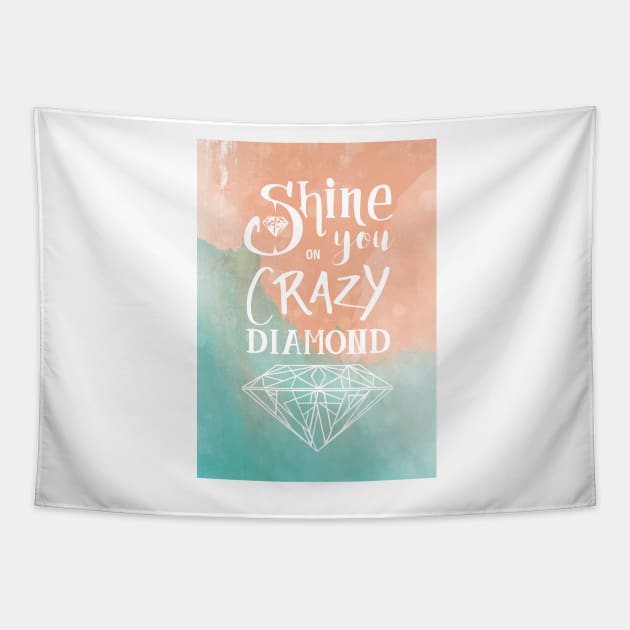 Shine on you crazy diamond - Watercolor Tapestry by Zosmala