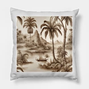 Jungle plateau landscape Pillow