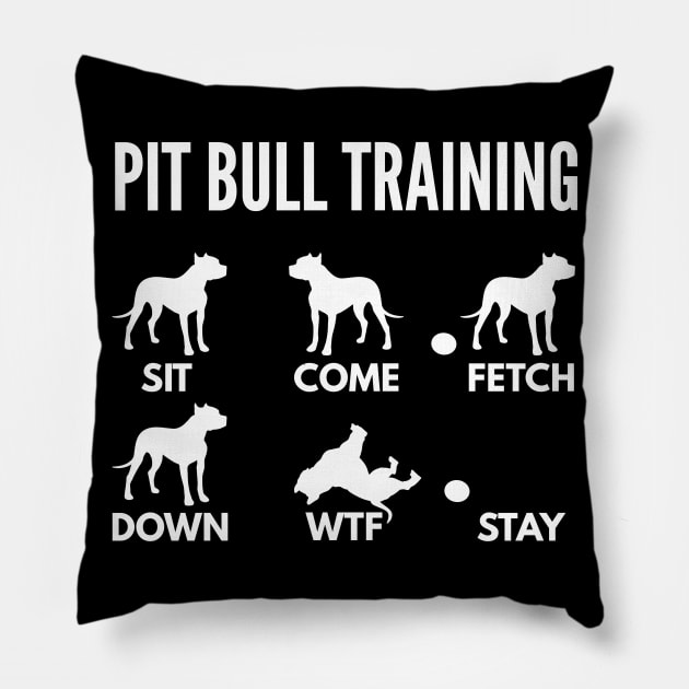 Pit Bull Training Pit Bull Dog Tricks Pillow by DoggyStyles