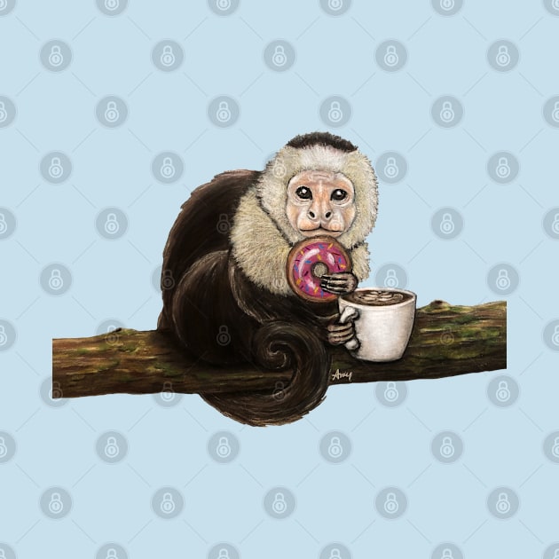 "Capuchin Cappuccino" - Java Jungle collection by GardenPartyArt