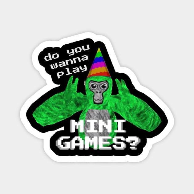 Gorilla Tag Mini Games Kid (For Dark colors) Magnet by Meatball_Jones