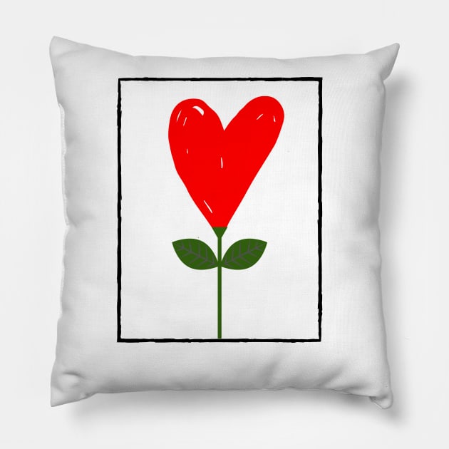 90s Heart Rose Pillow by Hello Sunshine