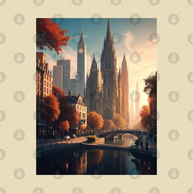 Autumn Vibes: Cityscape Painted in Fall's Finest Colors by FashionPulse