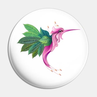 Hummingbird Flower Pin