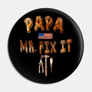 Mens Mr. Fix It Father's Day Funny Dad Papa Pin