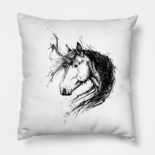 Shaggy Unicorn Pillow