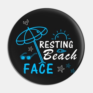 Resting Beach Face Pin