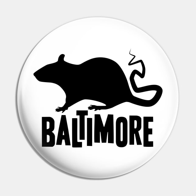 Baltimore Rat Pin by LudlumDesign