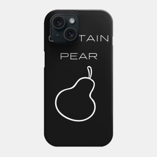 Captain Pear Typography White Design Phone Case