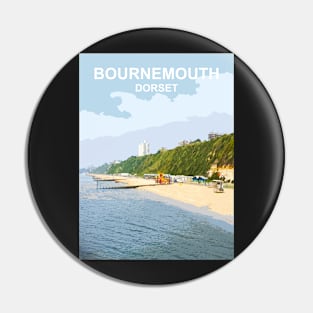 Bournemouth Dorset. Travel poster. Gift. Pin