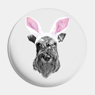 Schnauzer Bunny Pin