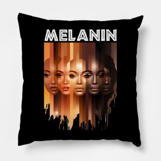 Melanin Shades Afrocentric Beauty For Women Pillow